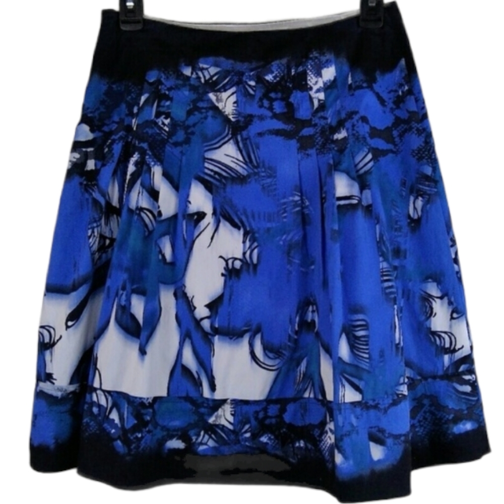 Beautiful Ladies Tahari | Print Skirt Sz 2 Pleated Lined